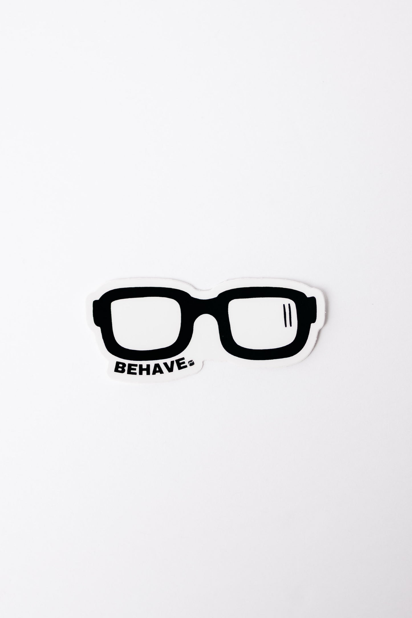 Behave Skinner Glasses Sticker
