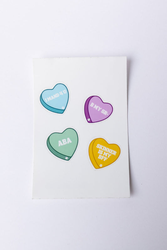 Candy Heart Sticker Sheet
