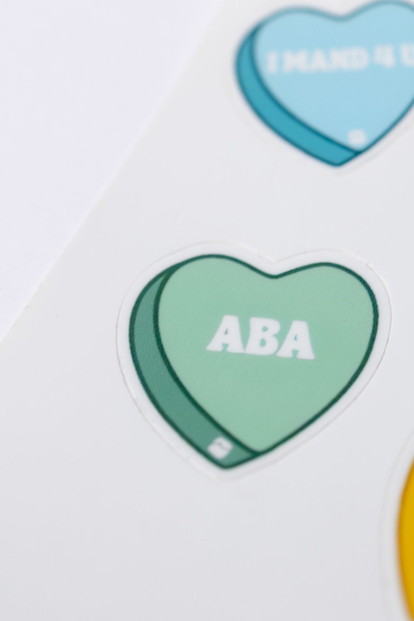 Candy Heart Sticker Sheet