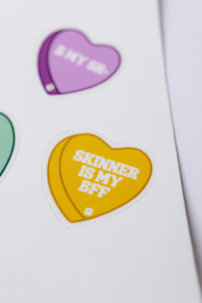Candy Heart Sticker Sheet